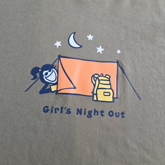 LIFE IS GOOD Womens XL Girls Night Out Camping Hoodie/ Tunic Long Sleeve Green - Picture 3 of 6